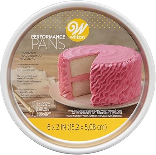Molde redondo de aluminio para tartas de Wilton 6 Gris Molde redondo de aluminio para tartas de Wilton 6 Gris