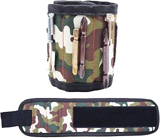 Magnetic Tool Holders, Magnetic Tool Wristband, Magnetic Wristband Tools Belt for Holding Screws Nails Drills Bits Screwdrivers Repair Tools (Camouflage Color)