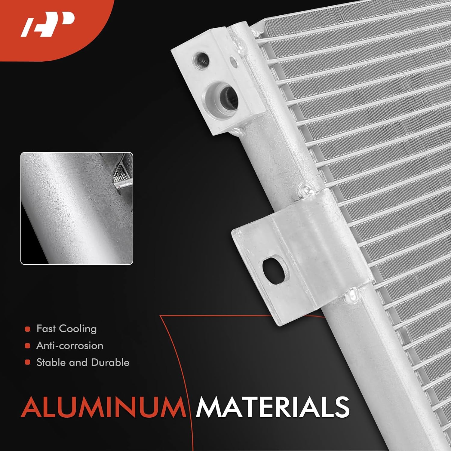 A-Premium Air Conditioning A/C Condenser Compatible with Chrysler Grand Voyager 00-00, Town & Country 96-00 & Dodge Caravan, Grand Caravan 96-00 & Plymouth (Grand) Voyager 96-00