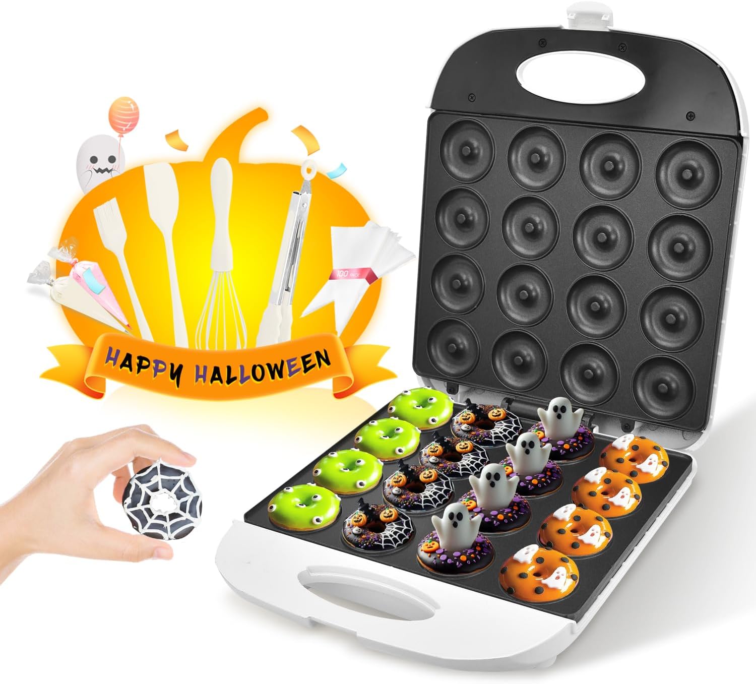 DSP Mini Donut Maker, non-stick, 2 inch