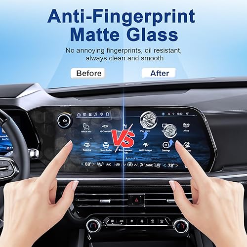 Vista 23 de Protector de pantalla Coleya 2021-2025 2026 Tahoe para Chevrolet Tahoe (asiento trasero de 12.6 pulgadas), vidrio templado 9H 2023 2024 2025