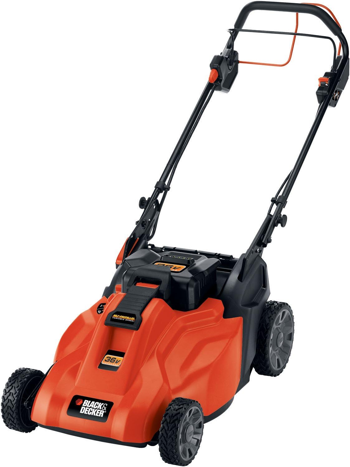 Black & Decker SPCM1936 19-Inch 36-Volt Cordless Electric Self-Propelled Lawn Mower With Removable Battery