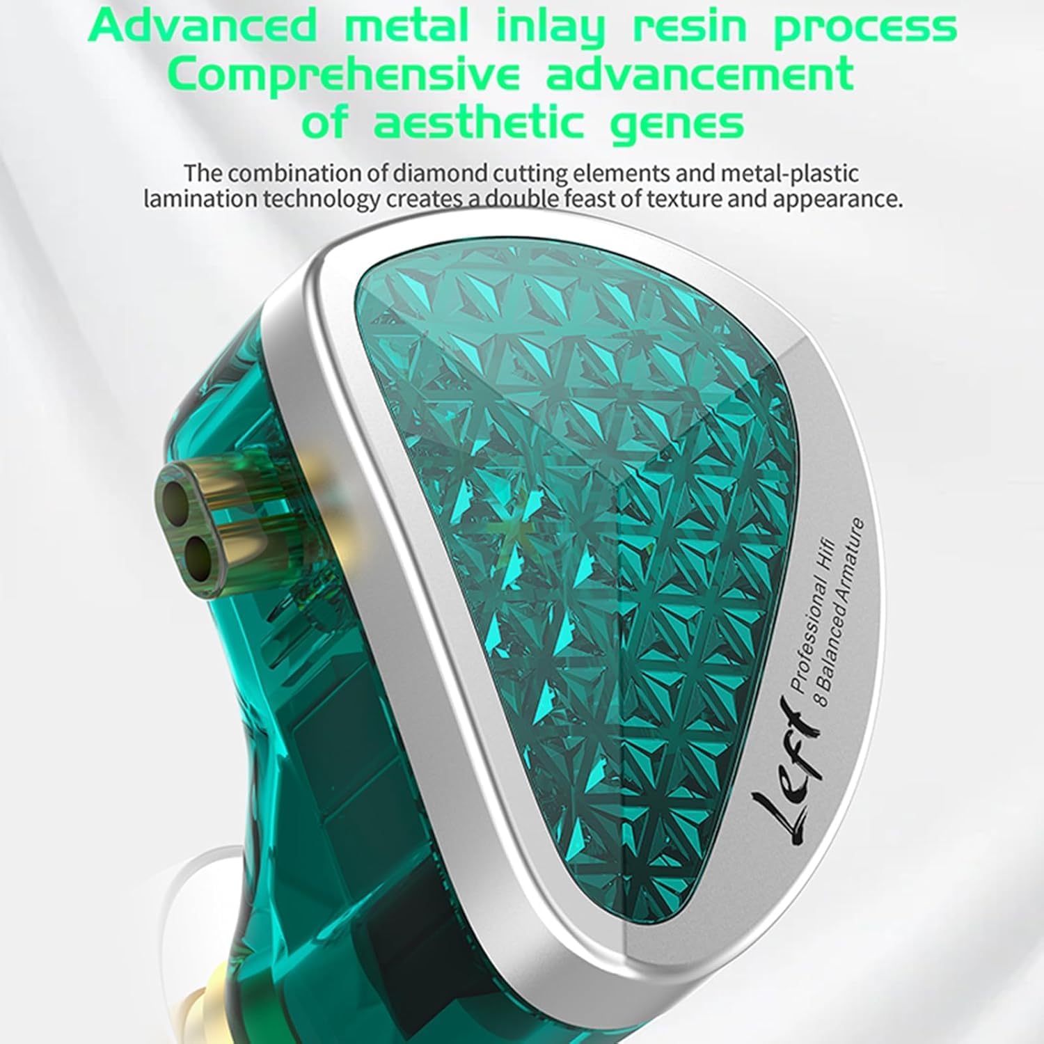 Kinboofi KZ AS16 PRO in Ear Headphone,8 BA Units on Each Side Wired Earphone with PCB Electronic Frequency Division HiFi IEM Earbuds, KZ Stage Monitor Earphone HiFi Earbuds Headphone (Cyan, With Mic)…