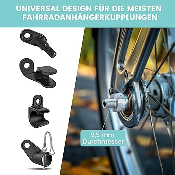 YUETTYY Bike Trailer Thru Axle Adapter,Adjustable Shaft Length