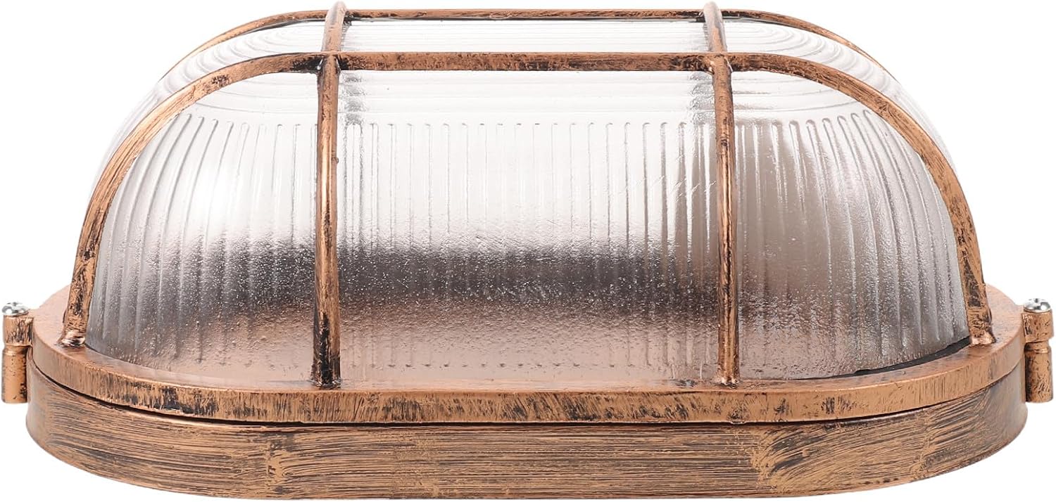 Sauna Light: Explosion Proof Oval Wall Light - Vaporproof E27 Socket Shower Steam Room Fixture for Sauna Basement and Outdoor Porch