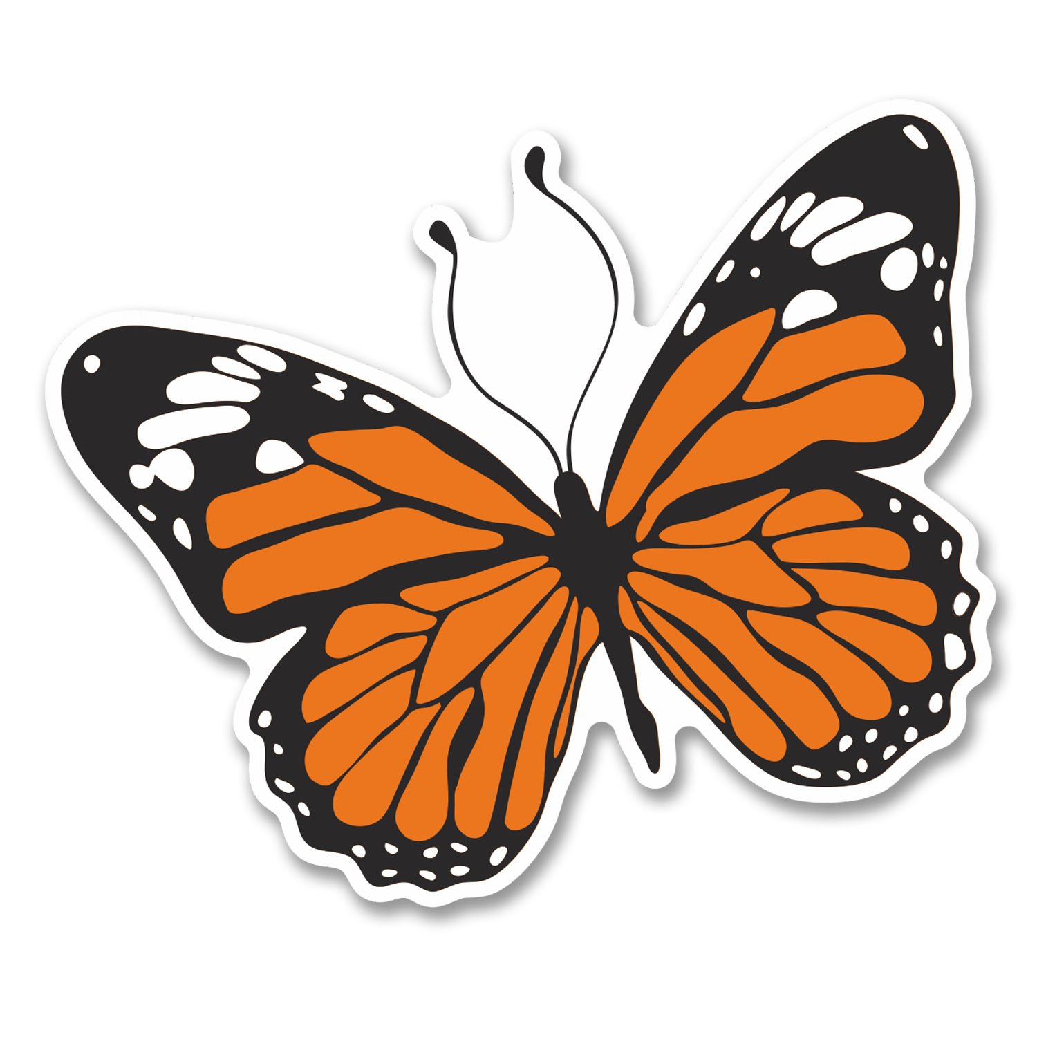Destinationvinyl Multi 2 X 10Cm Butterfly Vinyl Stickers Laptop Helmet Car Bike Tablet Animal Fun #6241 (10Cm Wide X 8.5Cm Tall)