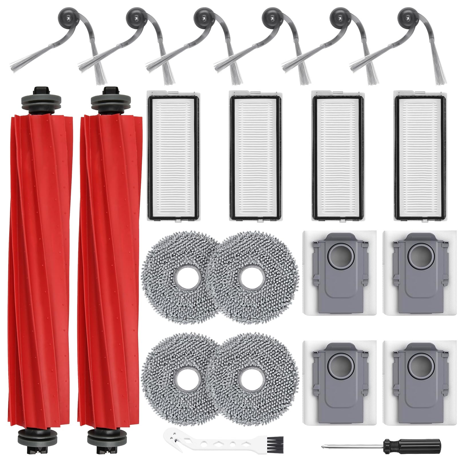 Pack of 22 Accessories for Roborock Qrevo S Pro/QV 35A / QV 35S Robot Vacuum Cleaner