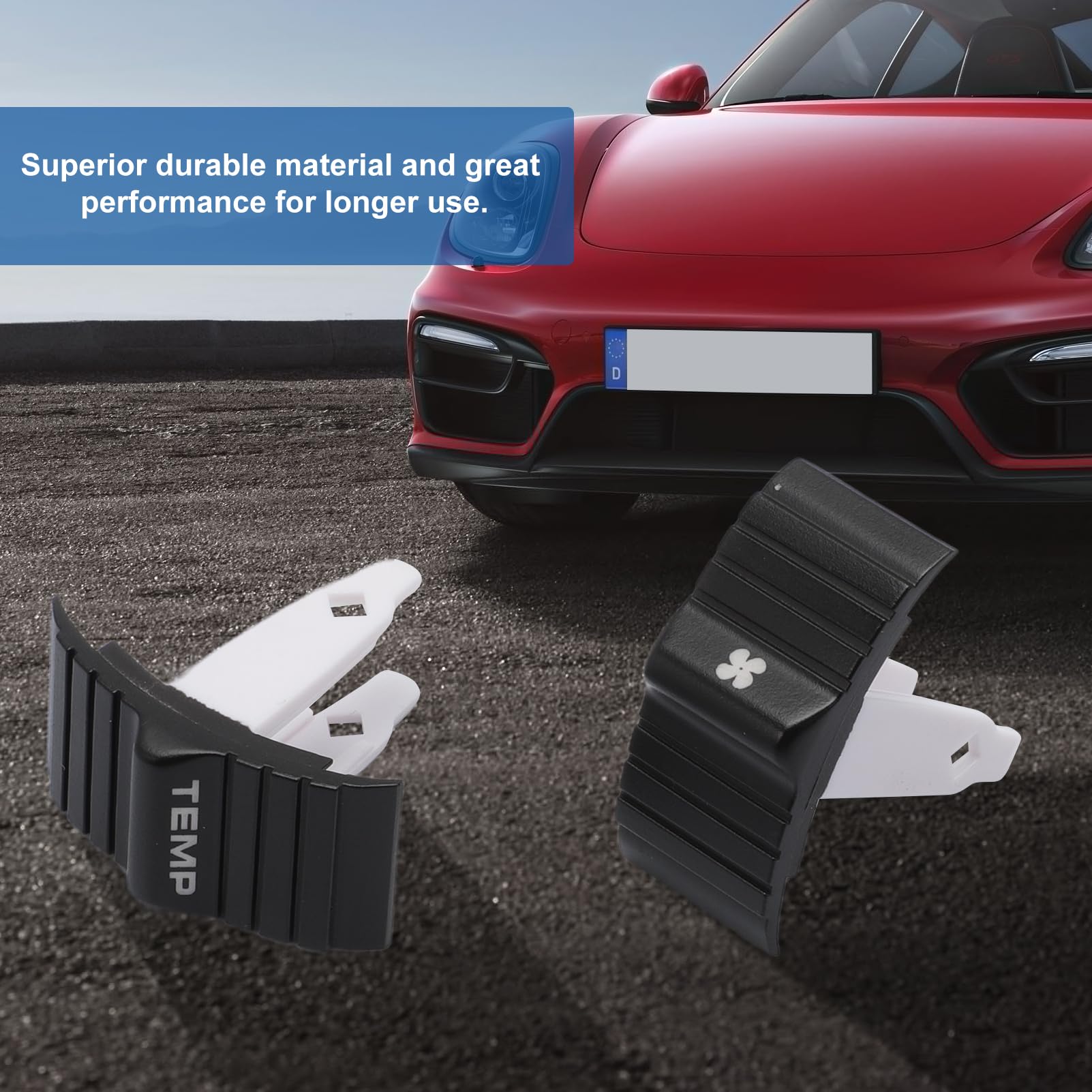 Interruttore climatizzatore per Boxster Cayman 911 987 997 Climatizzatore HVAC A/C Pulsante Nero Manuale