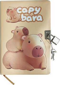 Capybara Hat ra Defteri G nl k Kilitli Defter 80 yaprak - Sweet Kapibara