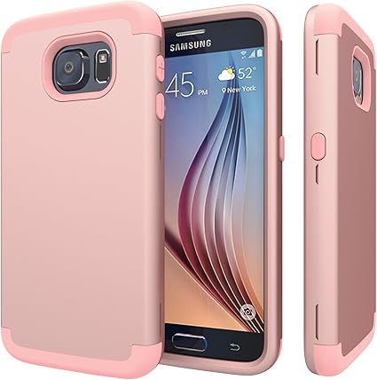 Capa S6, capa para Galaxy S6, SLMY(TM) [série colorida] capa rígida de  policarbonato e silicone