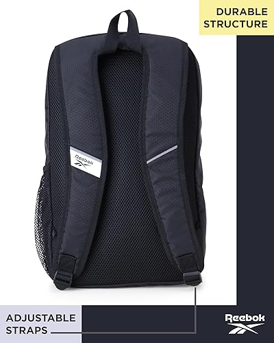 Miniatura 5 de Reebok Mochila Mochilas ligeras de mano Bolsas resistentes al agua y mochilas para laptop para aventuras diarias, Negro con rojo (black with Red