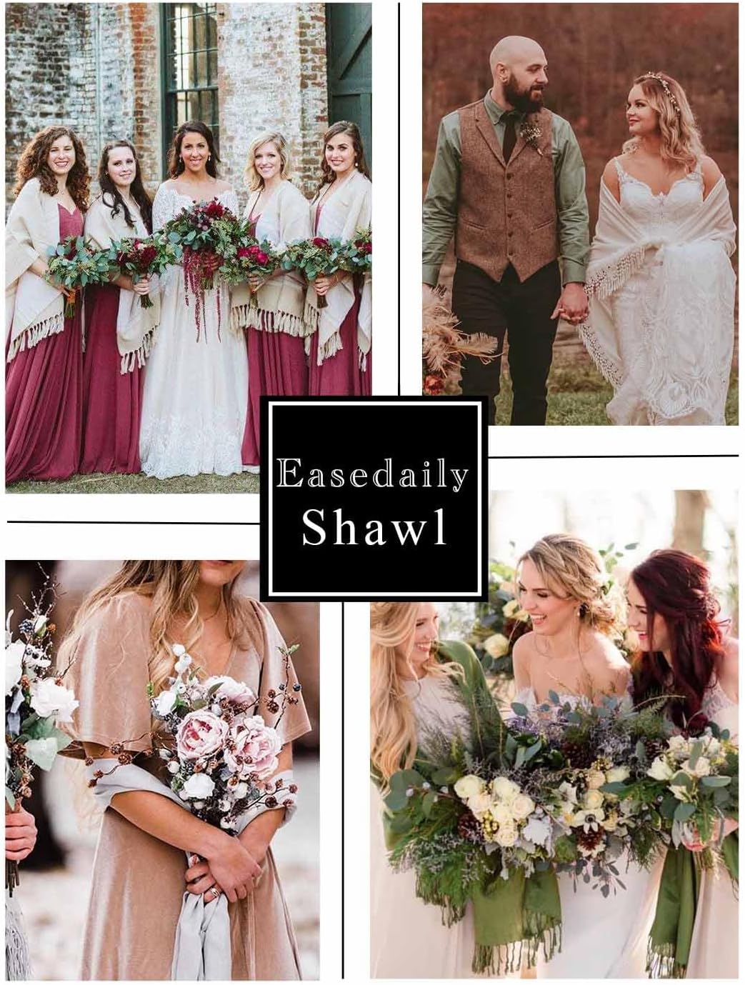 EASEDAILY Women's 1920s Shawls and Wraps for Evening Party Dress Sparkling Sequin Deco Wedding Scarf for Bride - Image 7