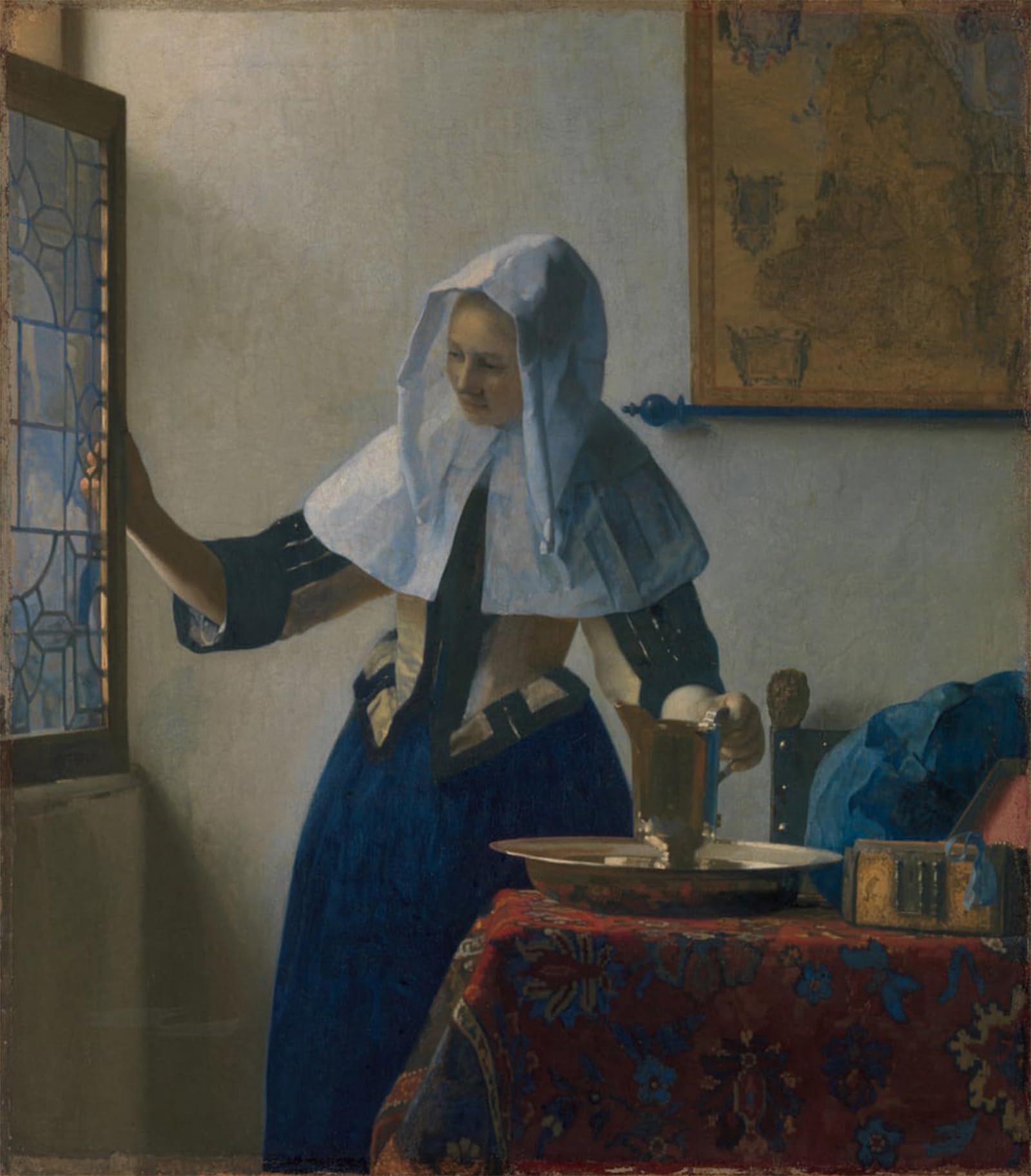POSTERIIk Vintage Print Pop Art Landscape Artwork Young Woman with a Water Jug by Jan Vermeer Art Prints for Office Home Decor 60x90cm