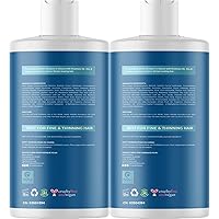 Vista 2 de Champú de romero y biotina para cabello fino - Champú vegano voluminizador para cabello fino con vitaminas B, aceite de argán y aceite esencial