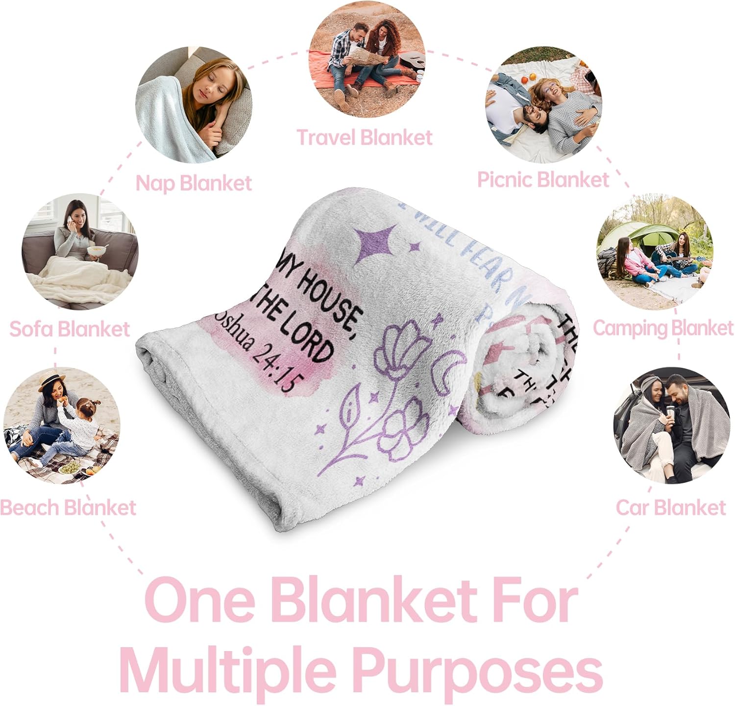 Baptism Gifts for Girl, I Am a Child of God Blanket, Christian Gifts for Women Birthday, Teen Girl Gifts Trendy Stuff, Inspirational Confirmation & First Communion Gifts for Girls(50 * 60) - Image 5