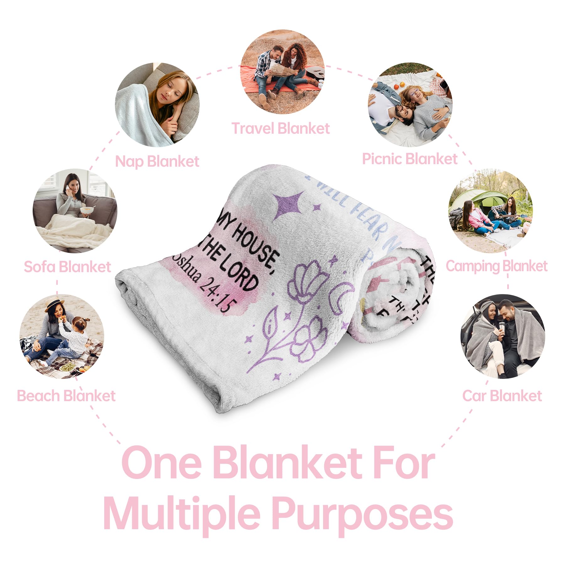 Baptism Gifts for Girl, I Am a Child of God Blanket, Teen Girl Gifts Trendy Stuff, Christian Birthday Gifts for Teen Girls, Women Confirmation & First Communion Gifts for Girls(50 * 60)
