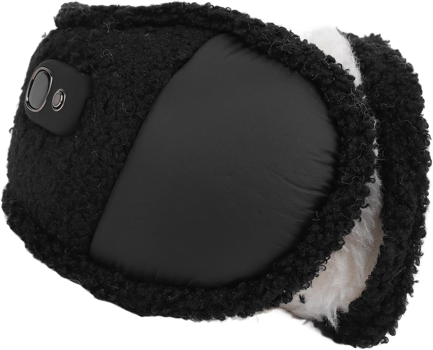 plplaaoo Electric Heating Ear Muffs Plush Anti Freezing Foldable Rechargeable Soft Winter Outdoor Ear Warmer for Travel and Work with 3 Level Temperature Control for Women and Men
