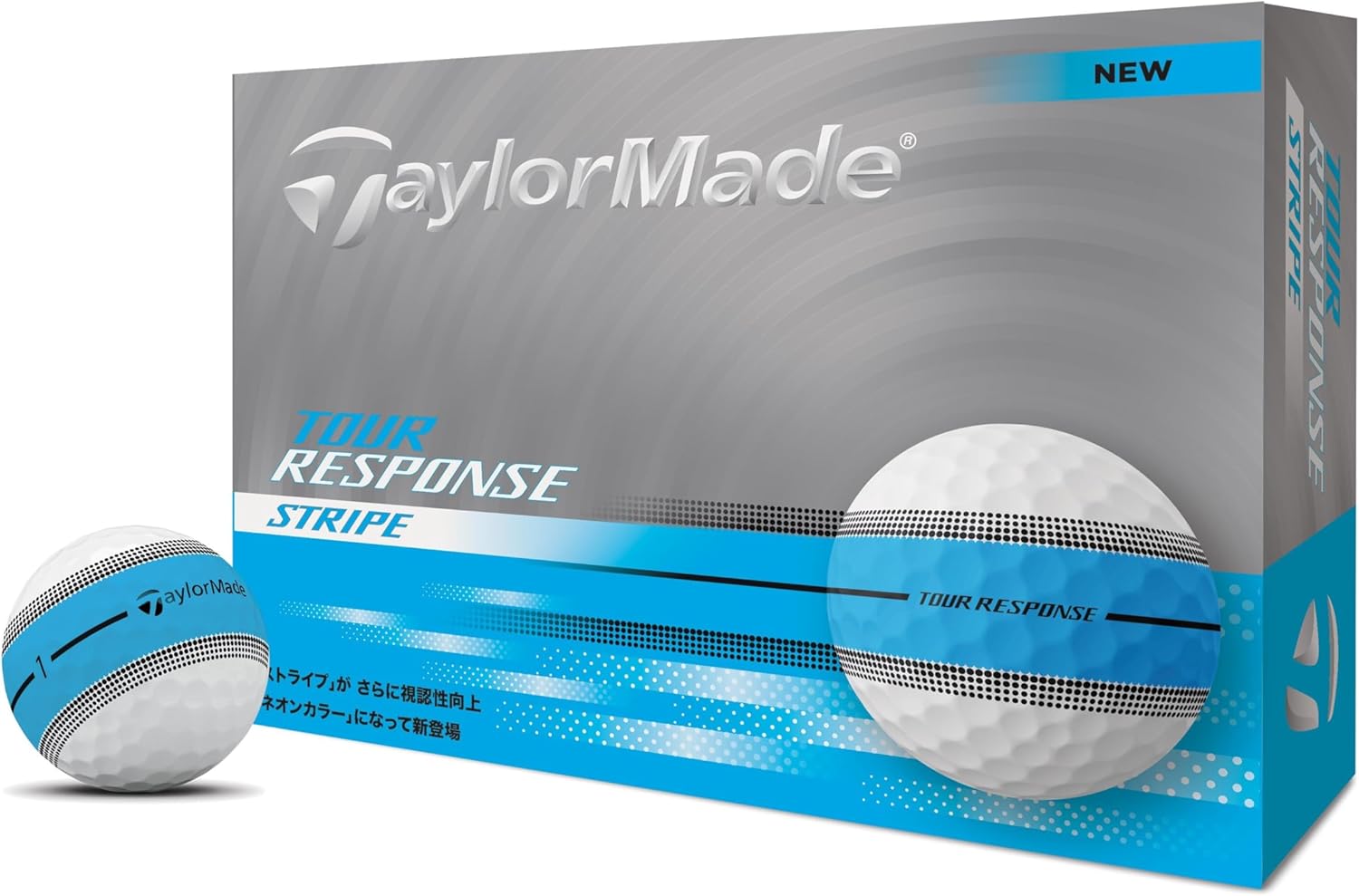 テーラーメイド(TAYLOR MADE) ゴルフボール TMJ25 Tour Resp Stripe NEON YLW JPN dz ツアーレスポンス ストライプ