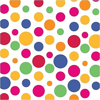Creative Converting Celebrations 16 Count Party Dots Lunch Napkins, Blue/Green/Orange