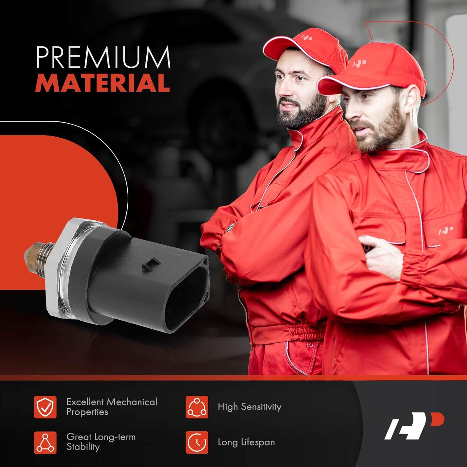 A-Premium Fuel Injection Pressure Sensor [3 Pins] Compatible with BMW 335i, 335i xDrive, X5, 535i, 535i xDrive, 550i, 550i GT, 550i GT xDrive, 550i xDrive, 740i, 740Li, 750i & Mini & Rolls-Royce