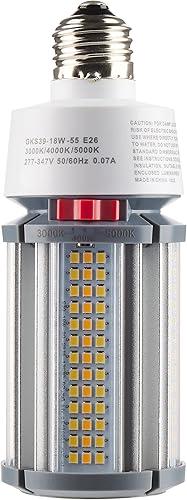 Miniatura 3 de Satco S23160 - 18WLEDCCT277-347VE26 - Reemplazo LED HID - mazorca de maíz - 18 vatios - 277-347 voltios - Medio (E26) - No regulable - Bypass de
