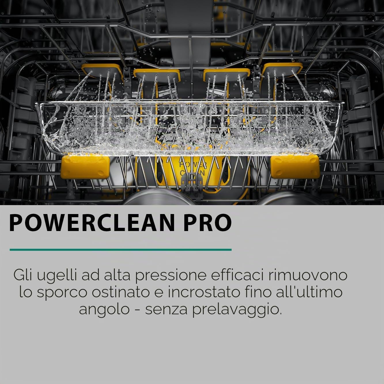 Bauknecht B7U HS51 X Lavastoviglie sottopiano/60 CM/15 Su misura/PowerClean Pro-Efficaci ugelli ad alta pressione/Natural Dry-Automatic Porte Apertura Migliore Asciugatura/MaxiSpace-Più Interno