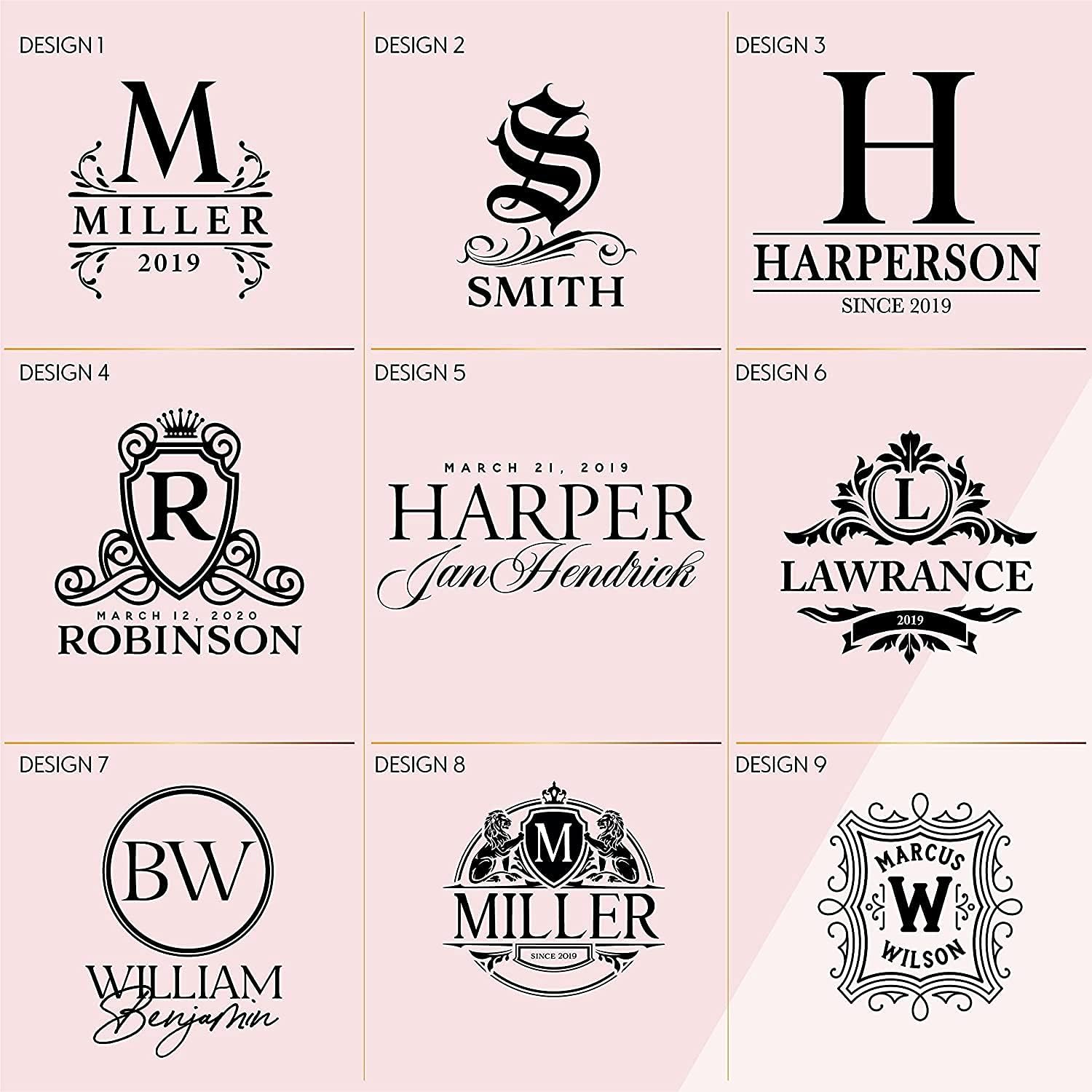 Amazing Items Personalized 5 pc Whiskey Decanter Set - 9 Design Options - Limited Edition, Custom Liquor Decanter | 27 oz, 800ml Decanter w/ 4pcs Whiskey Glass Set #2 Exquisite Rectangular - Image 2