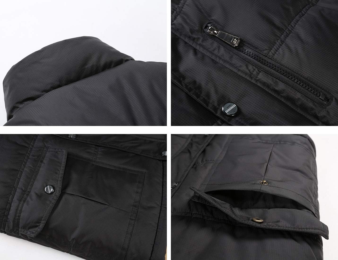 Flygo Men's Winter Warm Outdoor Padded Puffer Vest Thick Fleece Lined Sleeveless Jacket - Image 5