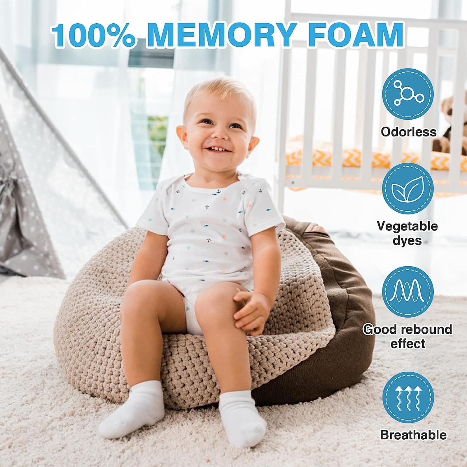 Generisch Memory Foam Bean Bag Filler – Memory Foams 5Lbs | Foam Filling, Plush Toy Replacement | Stuffed Replacement for Plush Toys Stuffed Animals Art Crafts Upholstery
