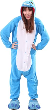 Honeystore Unisex New Dinosaur Animal Cosplay Costume 1-piece Pajamas Halloween