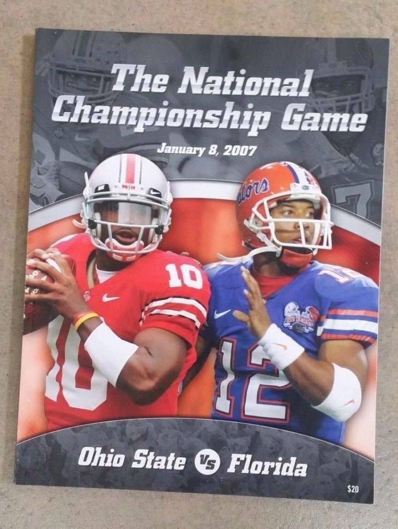 Adelson Sports Original BCS NATIONAL CHAMPIONSHIP PROGRAM - OHIO STATE FLORIDA - 2007 - TIM TEBOW - NM