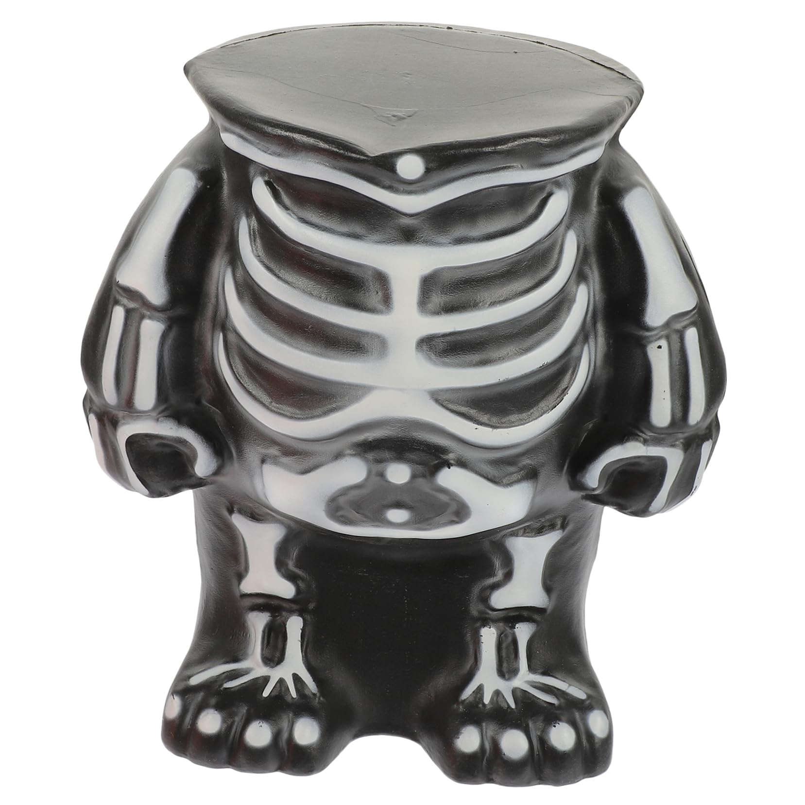 Socle décoratif squelette bicolore en relief pour buffet Halloween