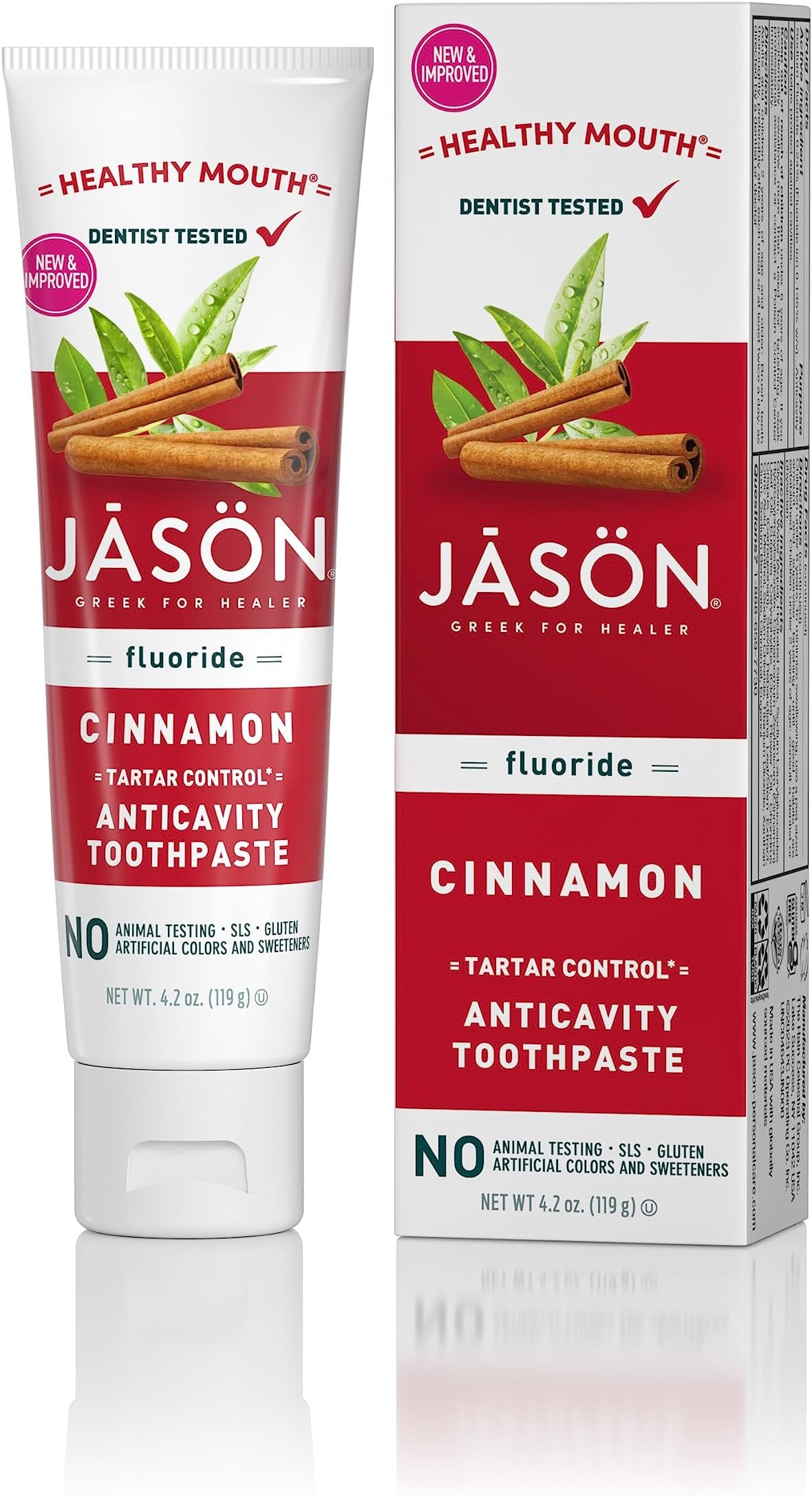 Jason Healthy Mouth Toothpaste with Fluoride 4.2 oz
