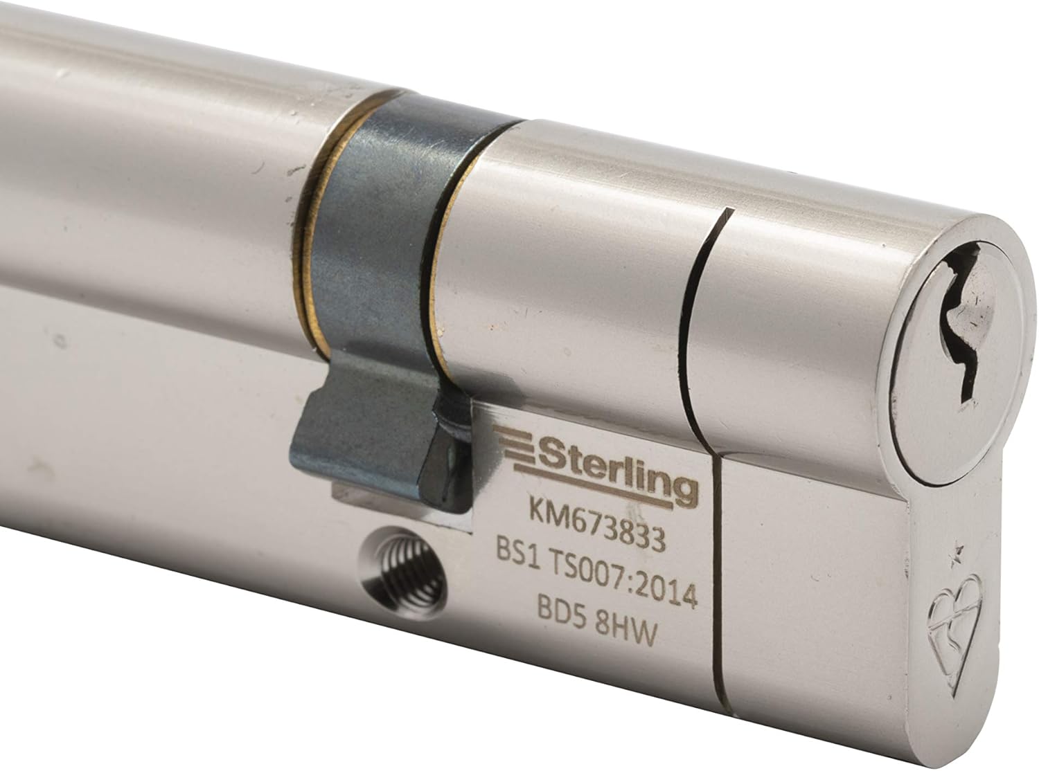 Sterling Int Ext TS007 BS1 1 Star Police Approved Secured by Design Thumbturn Door Cylinder, Satin Nickel - Image 3