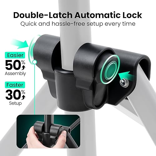 Miniatura 7 de Silla de camping hamaca para adultos con respaldo ajustable, silla hamaca plegable acolchada resistente que soporta 400 libras, silla hamaca