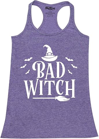 shop4ever Good Witch  Bad Witch Matching Costume Womens Racerback Tank Top Slim Fit