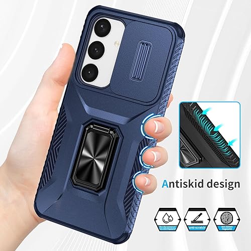 Miniatura 8 de SunStory Funda para Samsung Galaxy S24 con protector de pantalla HD, soporte y cubierta para cámara deslizante, no para S24 Plus o S24 Ultra grado