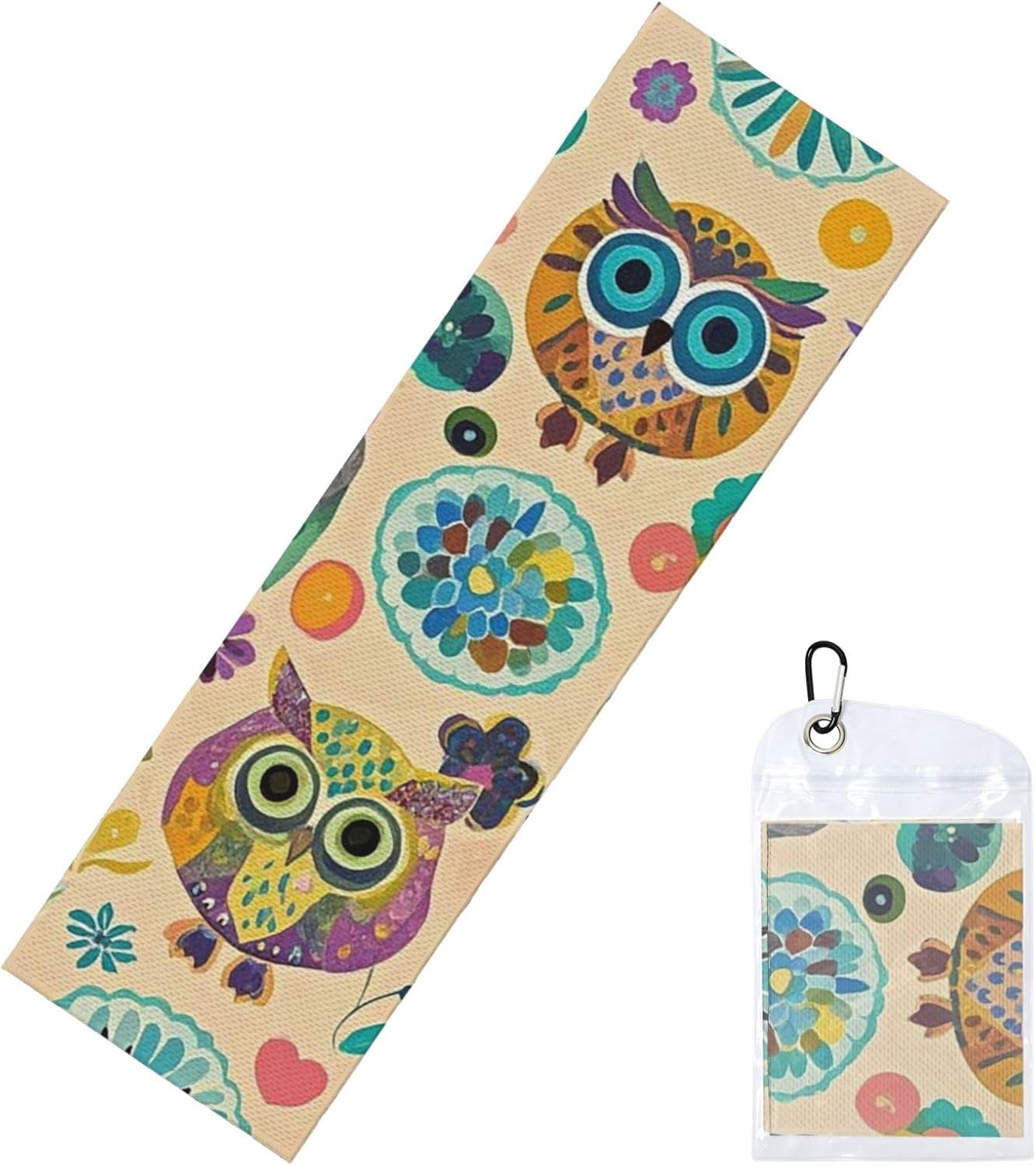 Cooling Towels (40″x12″) Soft Breathable Cool Towel for Neck and Face Color owl Pattern Ice Towels Neck Microfiber Quick Drying Towel for Workout Yoga Sport Gym Running Golf