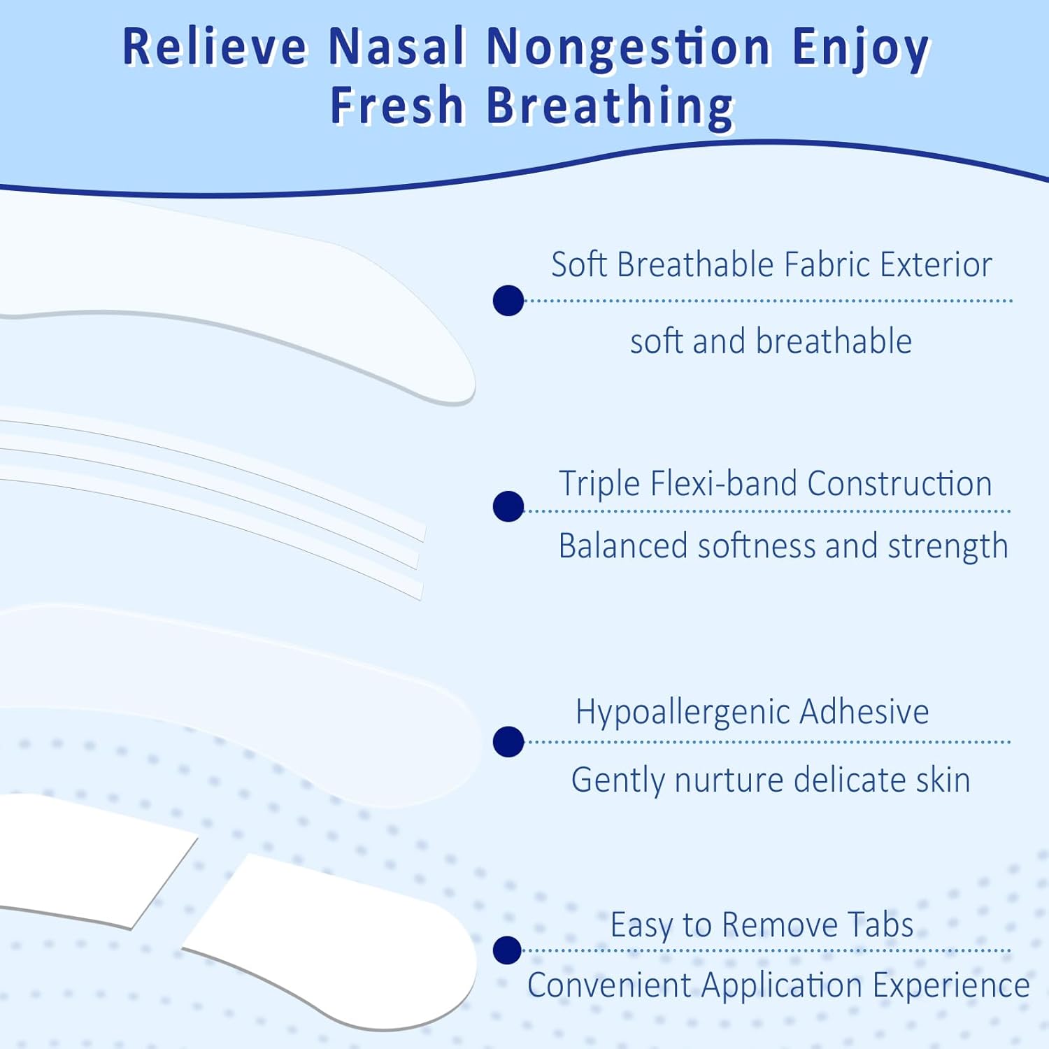 Nasal Strips for Snoring - Extra Strength Nose Strips for Breathing, Clear Nose Tape for Sleeping and Sports, Nasal Congestion Relief, Oil & Sweat Proof(60 Ct) - Image 4