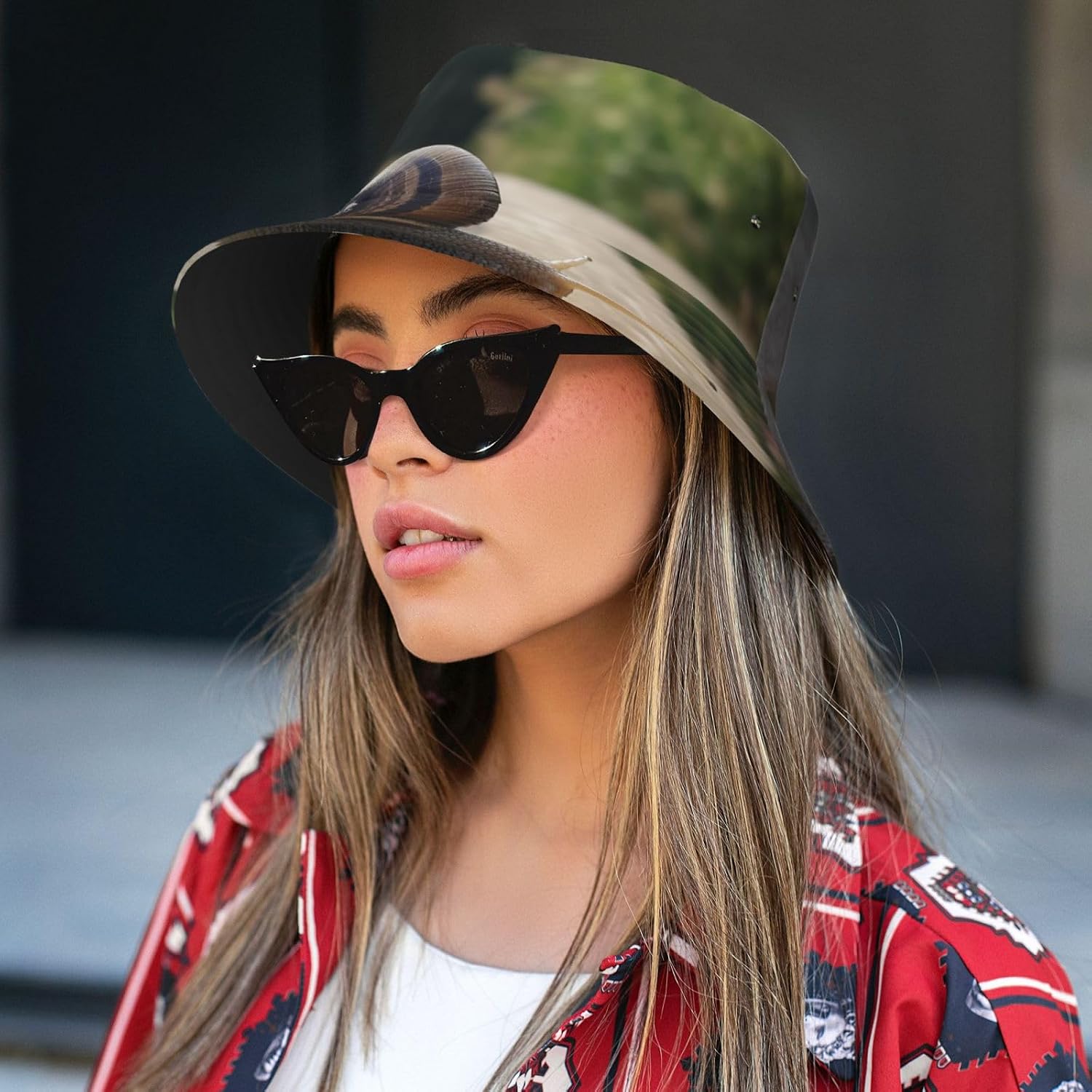 Fashion Bucket Hat for Women Men Packable Cute Sun Hats Snail Crawling Fisherman Cap Outdoor Travel Beach Caps Black