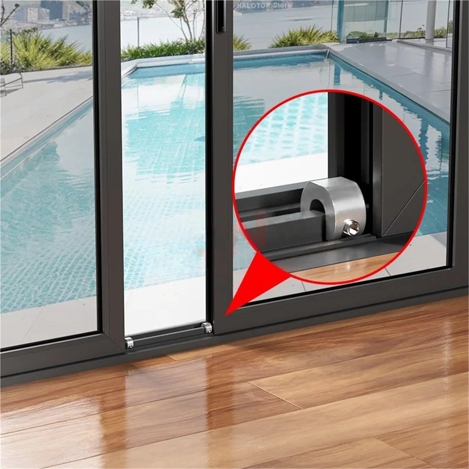 5/10 PCS aluminum alloy window limiter sliding door and frame plug lock Für Zuhause(10pcs Gray)
