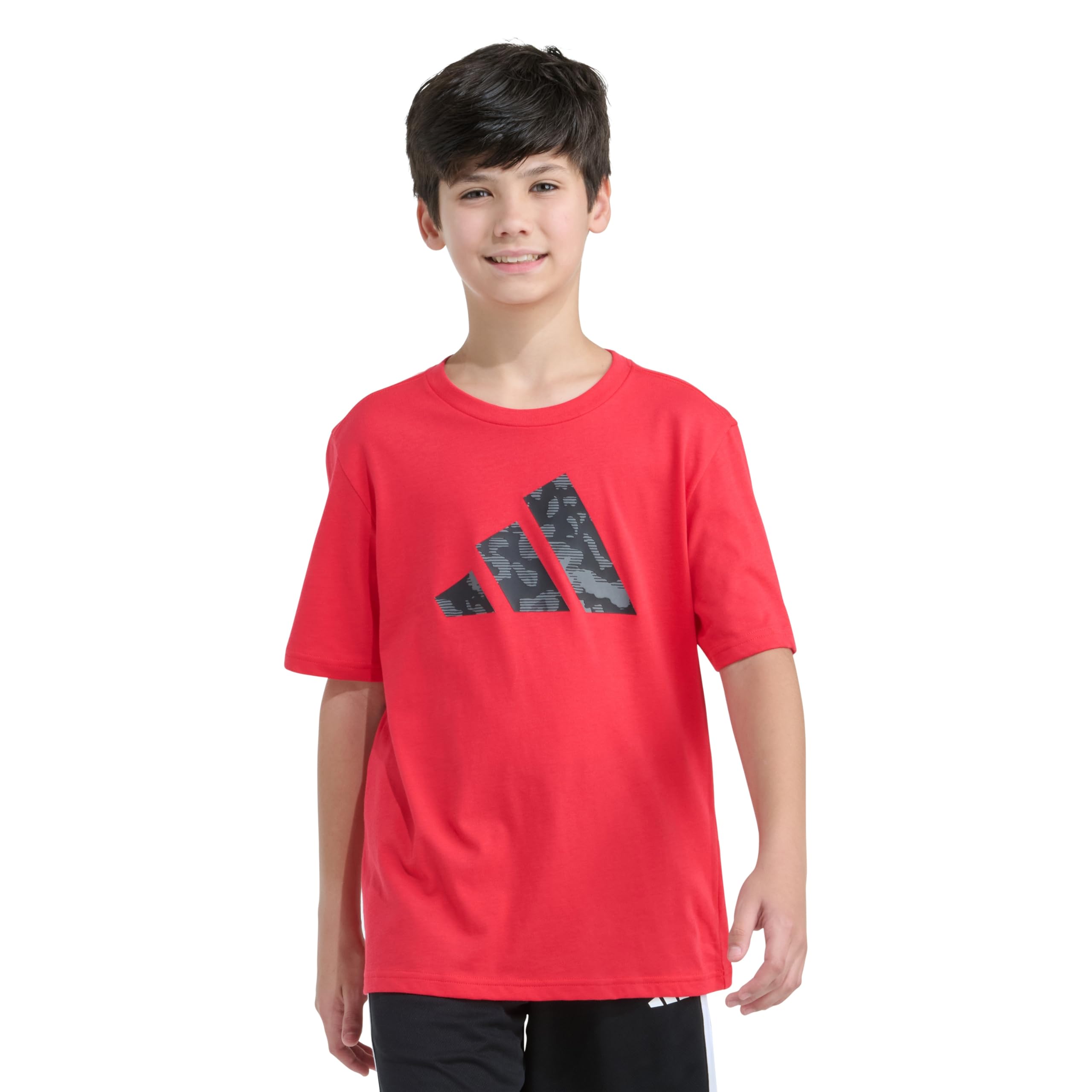 

                                                    adidas Boys Short Sleeve Lenticular Camo Logo Tee,