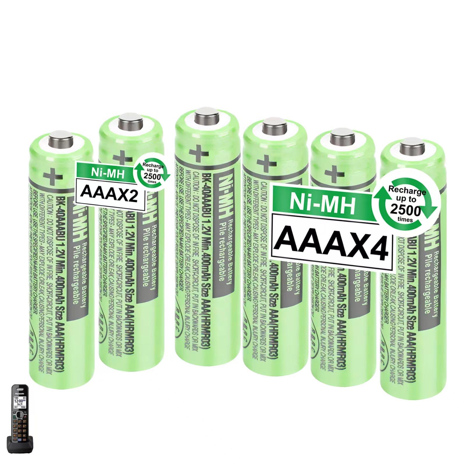 Power Up Your Devices 6-Pack AAA Rechargeable Batteries Bundle