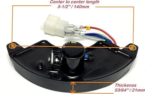 Miniatura 4 de Regulador de voltaje automático AVR para 5KW 5.5KW 6.5KW 5000 5500 6500 Halfmoon Generador diesel de gas monofásico Regulador de Voltaje