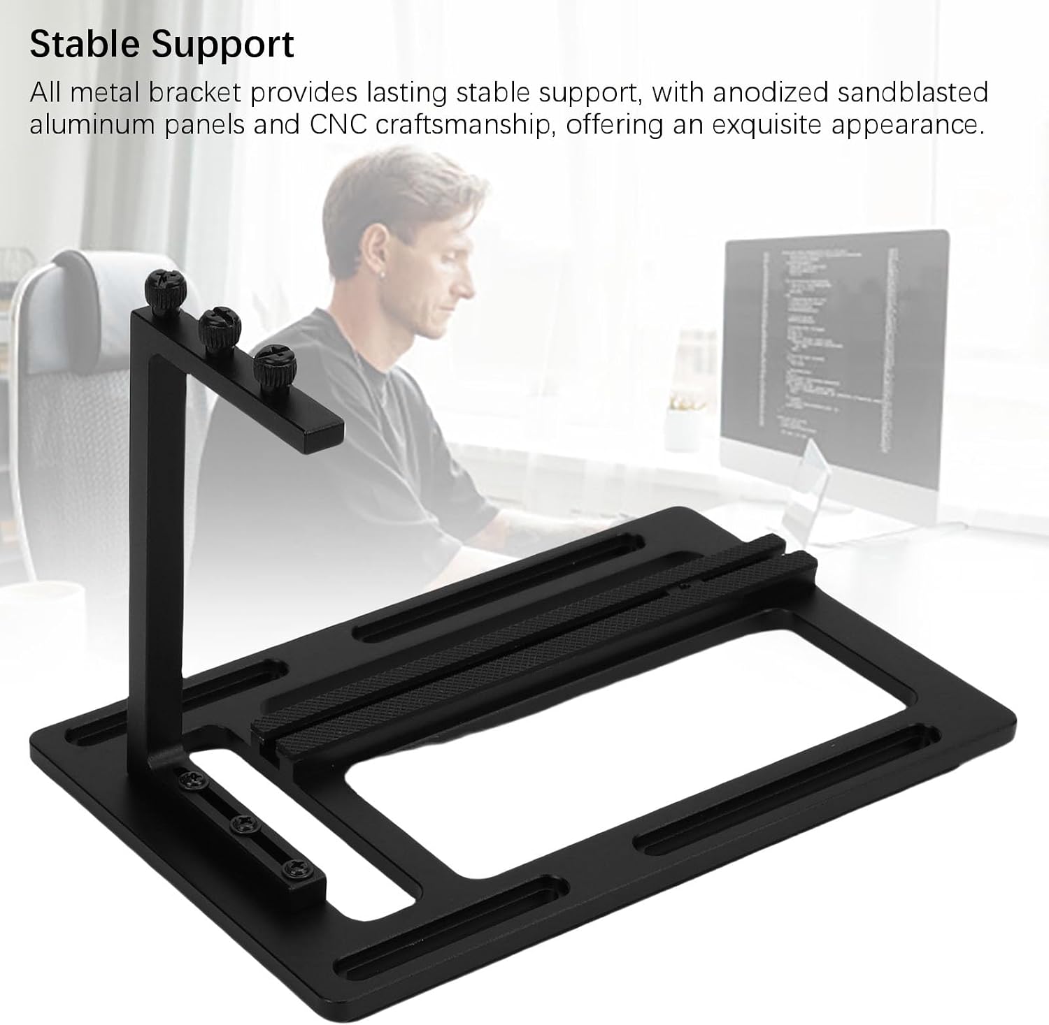 Sanpyl GPU Support Bracket, RTX3090 3080 3070 3060TI Graphics Card, for RX6900XT, Supports Most 1, 2, and 3 Slot Graphics Cards and GPU Fans, Aluminum Alloy