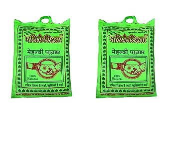 Pavitra Rishta industry Natural Pure Herbal Henna for Hair Color and Hand Powder Pack of 2 (1+1 kg }