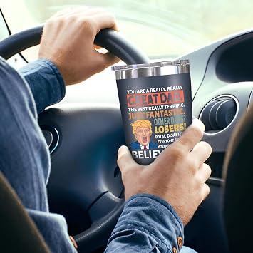 NewEleven Fathers Day Gift For Dad - Funny Present For Father, Men - Dad Birthday Gift, Unique Father Gifts From Daughter, Son, Kid, Wife - 20 Oz Tumbler Navy