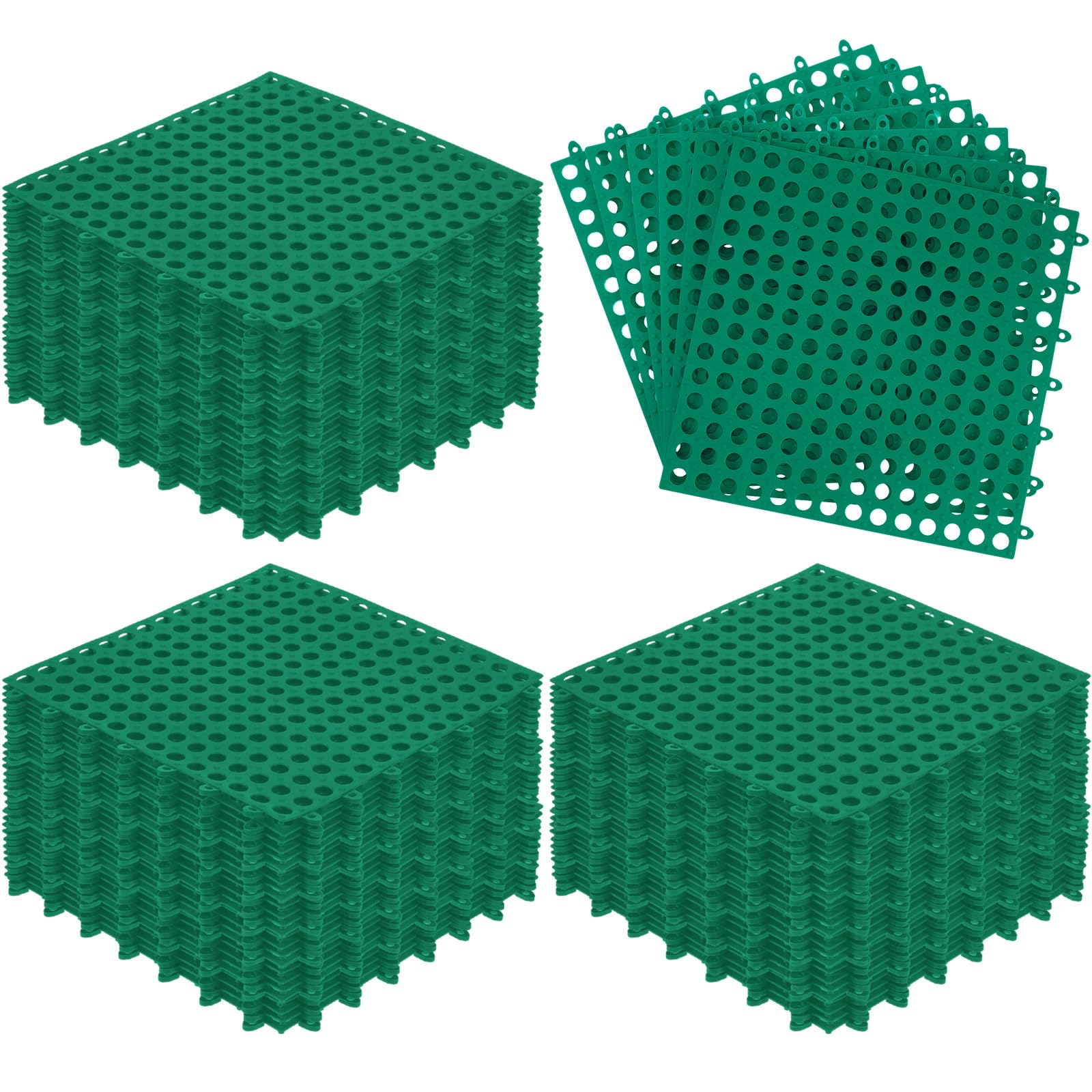 Tinideya 50 Pcs Drainage Mats 11.8'' x 11.8'' Modular Interlocking Floor Drainage Tiles Splicing Pool Floor Mat, Non Slip TPE Soft for Outdoor Deck Greenhouse Shower Bathroom Pool(Orange Red) — Amazon image 9