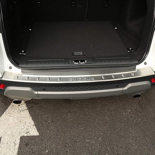 Miniatura 10 de YIWANG 304 Stainless Steel Car Outside Rear Protector Sill Plate Bumper Frame Trim For Land Rover Range Rover Evoque 2012-2019 Accessories (Black)