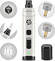 Vista 1 de Molinillo de uñas para perro, funcionamiento ultra silencioso, recortador de uñas mejorado con 2 luces LED, molinillo de uñas recargable de 2